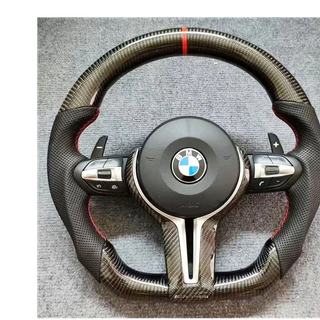 Gloss Carbon BMW E90 Racing Steering Wheel F30 G20 E90 F80 F82 Perforated Nappa