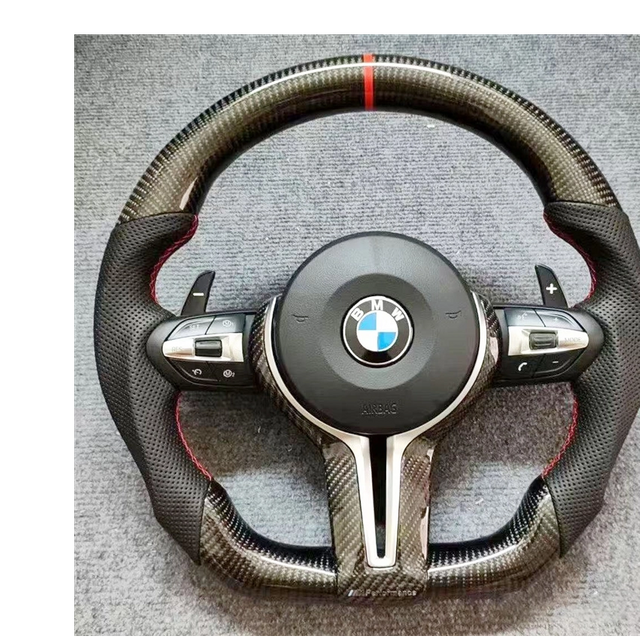 Gloss Carbon BMW E90 Racing Steering Wheel F30 G20 E90 F80 F82 Perforated Nappa