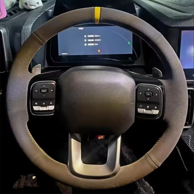 Custom Car Steering Wheel Braid Cover Non-Slip And Soft 100% Fit For GWM Haval Dargo 2021 2022 2023 Car Products Steering Wrap