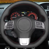 Custom Car Steering Wheel Braid Cover 100% Fit For Subaru WRX STI 2014-2021 Levorg 2015-2021 Levorg STI 2017-2020 Car Products
