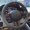 Custom Car Steering Wheel Braid Cover Soft 100% Fit For BMW M Sport G30 G31 G32 G20 G21 G14 G15 G16 Car Products Steering Wrap