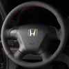 Custom Car Steering Wheel Braid Cover Breathable Genuine Leather 100% Fit For Honda Accord 7 Odyssey Auto Interior Accessories