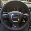 Custom Car Steering Wheel Braid Cover 100% Fit For Audi A3 8P 2008-2013 A4 B8 2008-2010 A5 2008-2010 Car Products Steering Wrap