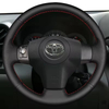 Custom Steering Wheel Braid Cover Genuine Leather 100% Fit For Toyota Yaris Vios RAV4 2006-2009 Scion XB 2008 Car Accessories