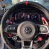 Custom Steering Wheel Cover Carbon Fiber Genuine Leather For Volkswagen VW Golf R MK7 Golf 7 GTI VW Polo GTI Scirocco 2015