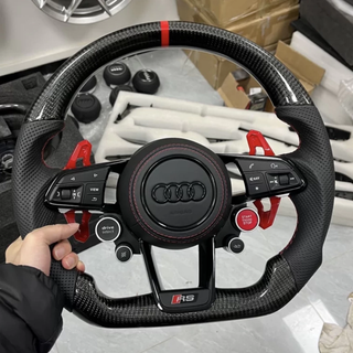 Gloss Carbon Audi RS Style Racing Steering Wheel Audi A5 RS3 RS5 RS7 S3 S5 S7 Steering Wheel