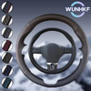 Custom Black Car Steering Wheel Braid Cover For VW Golf Tiguan Passat B7 Passat CC Touran Microfiber Leather Steering Wrap