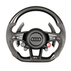 亮碳纤维拼接Alcantara方向盘适用于奥迪车型方向盘A5 A6L A7 TT Q5 S4 S5 RS5 RS6 RS7