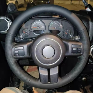 DIY Car Steering Wheel Cover Microfiber Leather For Jeep Compass Grand Cherokee Wrangler Patriot 2012 2013 2014 Car Accessories