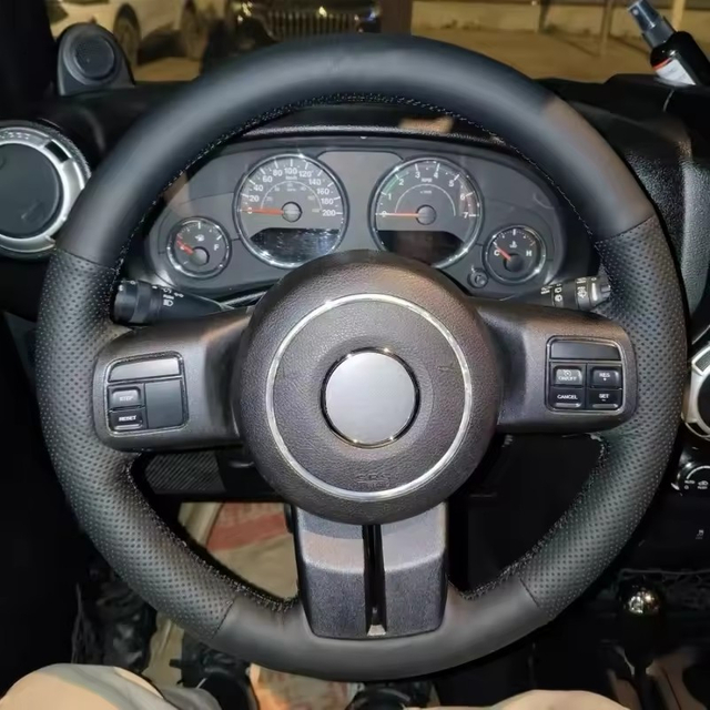 DIY Car Steering Wheel Cover Microfiber Leather For Jeep Compass Grand Cherokee Wrangler Patriot 2012 2013 2014 Car Accessories