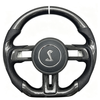 Ford Custom Real Carbon Fiber Mustang Steering Wheel Perforated Nappa Leather Ford Model Steering Wheel