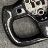 Yoke Style Tesla Steering Wheel Tesla Custom Real Carbon Fiber Model 3 Yoke Steering Wheel