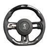 Ford Custom Real Carbon Fiber Mustang Steering Wheel Ford bronco Custom Carbon Fiber Steering Wheel with LED Shift Lights