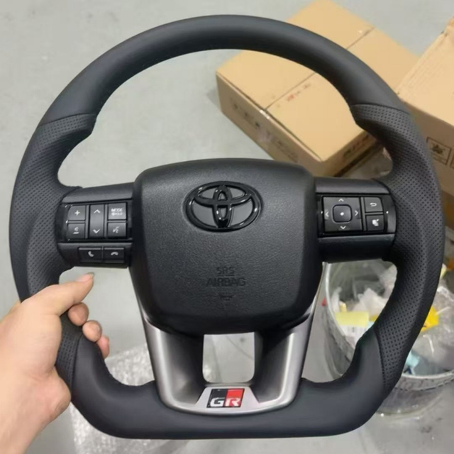 Nappa Leather Steering Wheel for Toyota Hilux REVO VIGO LC70 LC79 Fortuner