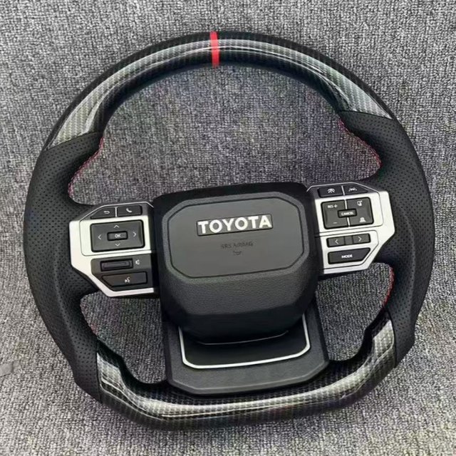Shiny Carbon Fiber Toyota Steering Wheel for Corolla Crown Harrier Commuter