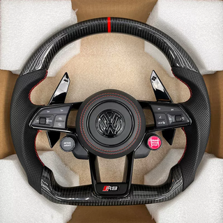 Volkswagen VW Custom Genuine Carbon Fiber Golf 7 8 GTI Polo MK7 Steering Wheel Carbon Fiber