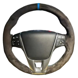 Custom Car Steering Wheel Braid Cover Non-Slip Soft 100% Fit For VOLVO XC60 S60 V40 V60 S40 2011-2017 Car Products Steering Wrap