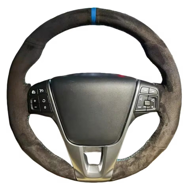 Custom Car Steering Wheel Braid Cover Non-Slip Soft 100% Fit For VOLVO XC60 S60 V40 V60 S40 2011-2017 Car Products Steering Wrap