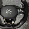 Gloss Carbon Volkswagen VW Jetta Racing Steering Wheel Perforated Nappa Leather Polo Model Steering Wheel