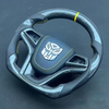 Chevrolet Carbon Fiber Steering Wheel for Camaro Malibu with Leather Airbag Cover