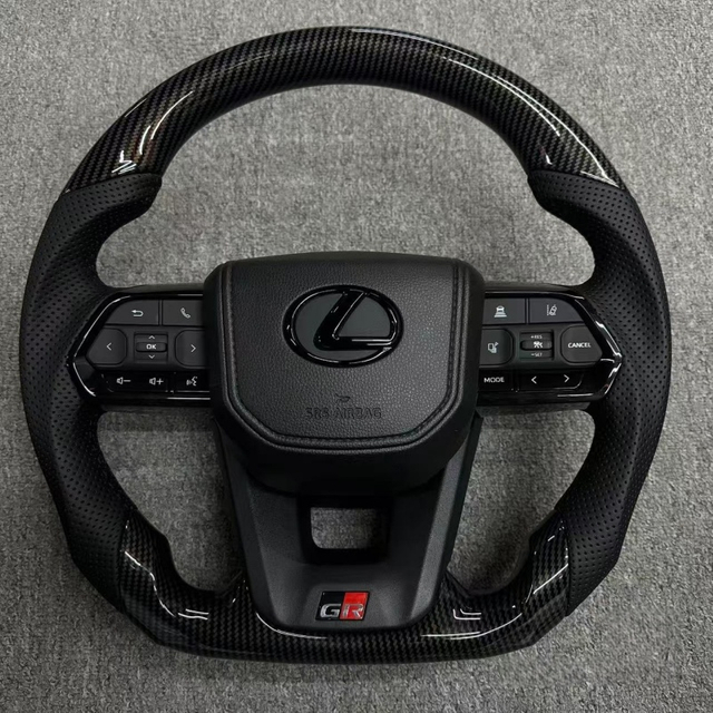 Customized Lexus Bright Carbon Fiber Steering Wheel LX500 LX500H LX570