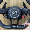 Contrast Stitching Genuine Leather Volkswagen VW Tiguan Steering Wheel For Golf 6 Golf5 MK7 MK6 MK5 MK4
