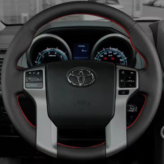 Custom Car Steering Wheel Cover Genuine Leather Fit For Toyota Land Cruiser Prado 2010-2017 Tundra 2014-2019 Tacoma 2012-2019