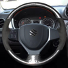 Custom Car Steering Wheel Cover Carbon Fiber Genuine Leather Fit For Suzuki CELERIO S-CROSS SX4 2013 2014 Suzuki Vitara 2015
