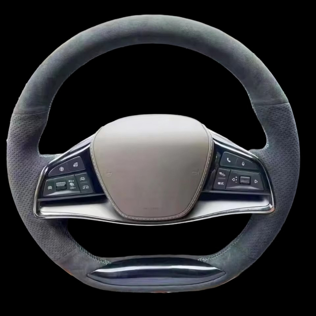 Custom Car Steering Wheel Braid Cover Non-Slip And Soft 100% Fit For BYD Han EV/DM Tang DM/E9 Car Products Steering Wrap