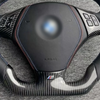 BMW Custom Real Carbon Fiber Steering Wheel For E90 E91 E92 Flat Bottom BMW Steering Wheel