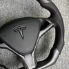 Tesla Custom Real Carbon Fiber Model Steering Wheel Gloss Carbon Tesla Model X Racing Steering Wheel