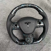 Custom Carbon Fiber Steering Wheel for Tesla Forged Carbon Fiber Ergonomic Steering Wheel Compatible with Model Y 3 X S