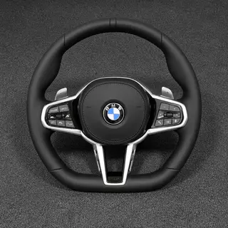 Custom BMW Nappa Genuine Leather Modified Steering Wheel 7 Series G11 G12 G70 2019-2025-YINGGEN