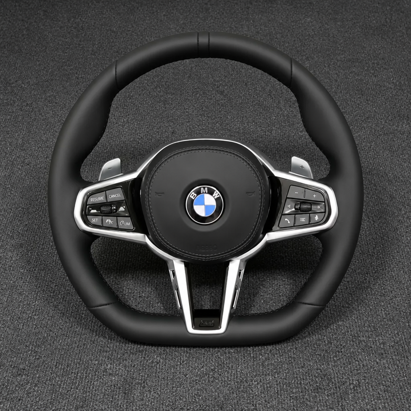 Custom BMW Nappa Genuine Leather Modified Steering Wheel 7 Series G11 G12 G70 2019-2025-YINGGEN