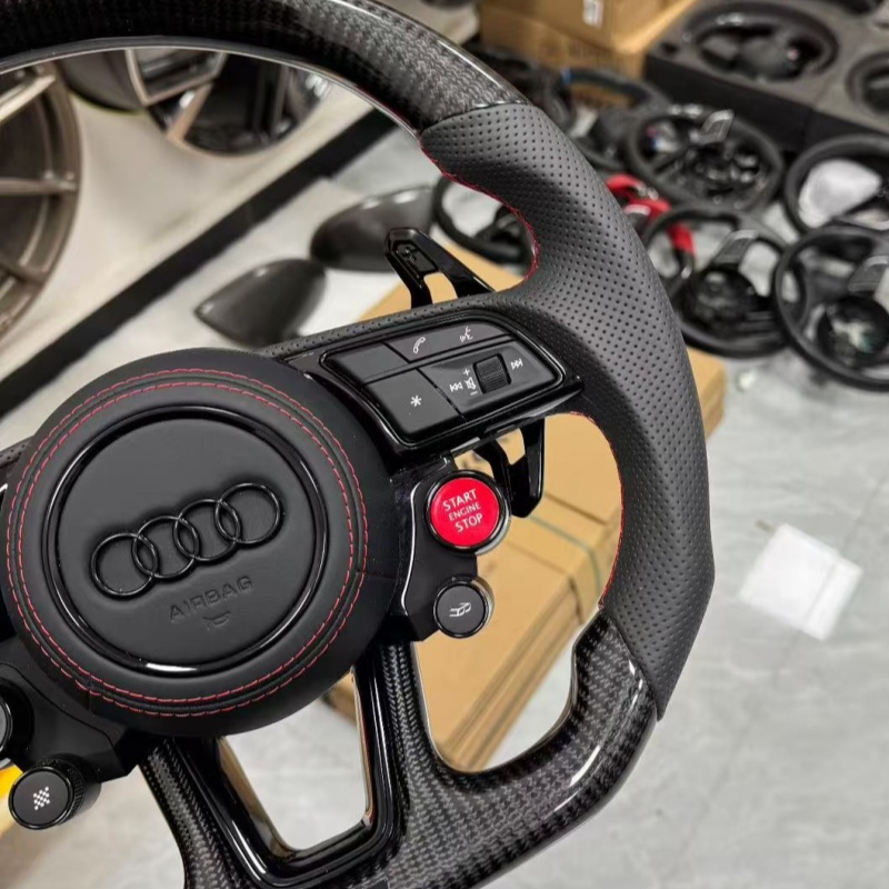 Audi steering wheel with paddle shifters, S-Line style modification, suitable for racing and daily driving