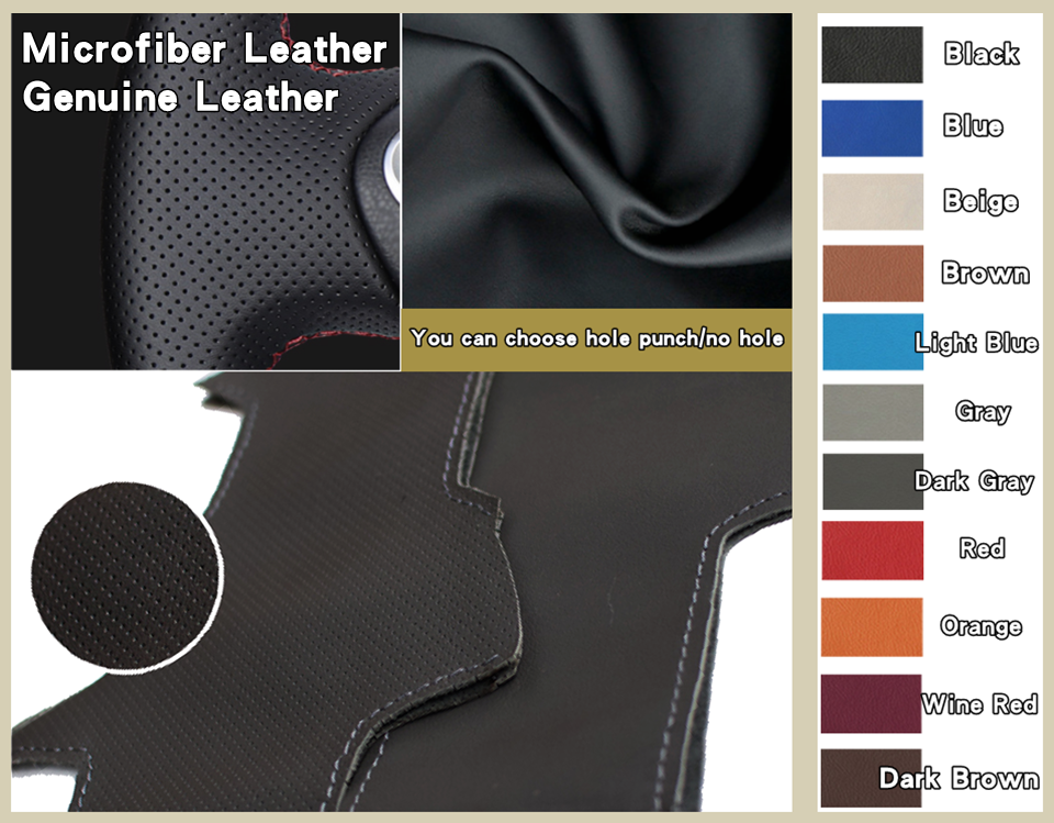 Genuine Leather Steering Wheel Cover