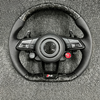 VW Steering Wheel Forged Carbon Fiber Spliced Nappa Leather Steering Wheel Color Customization for Golf 8pro GTI MK7 MK8