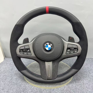 Leather Alcantara steering wheel for BMW G30 G31 G32 X3 G01