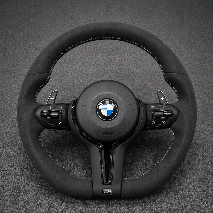 For BMW 2 Series M2 F22 F23 F44 F45 M2 F87 2016–2019 Custom Genuine Carbon Fiber Steering Wheel-YINGGENE