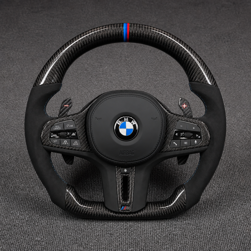 Custom BMW Real Carbon Fiber Modified Steering Wheel X7 X7M G07 G07M 2019-2025-YINGGEN