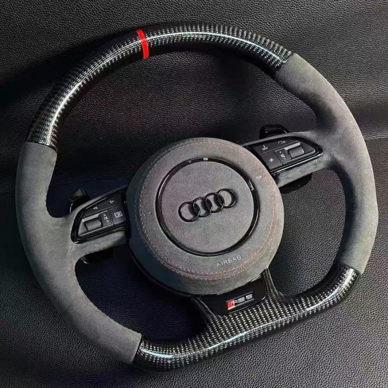 Audi steering wheel with paddle shifters, S-Line style modification, suitable for racing and daily driving