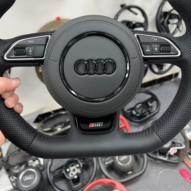 High quality Audi steering wheel, fine stitching, optional heated sport steering wheel, car interior replacement parts