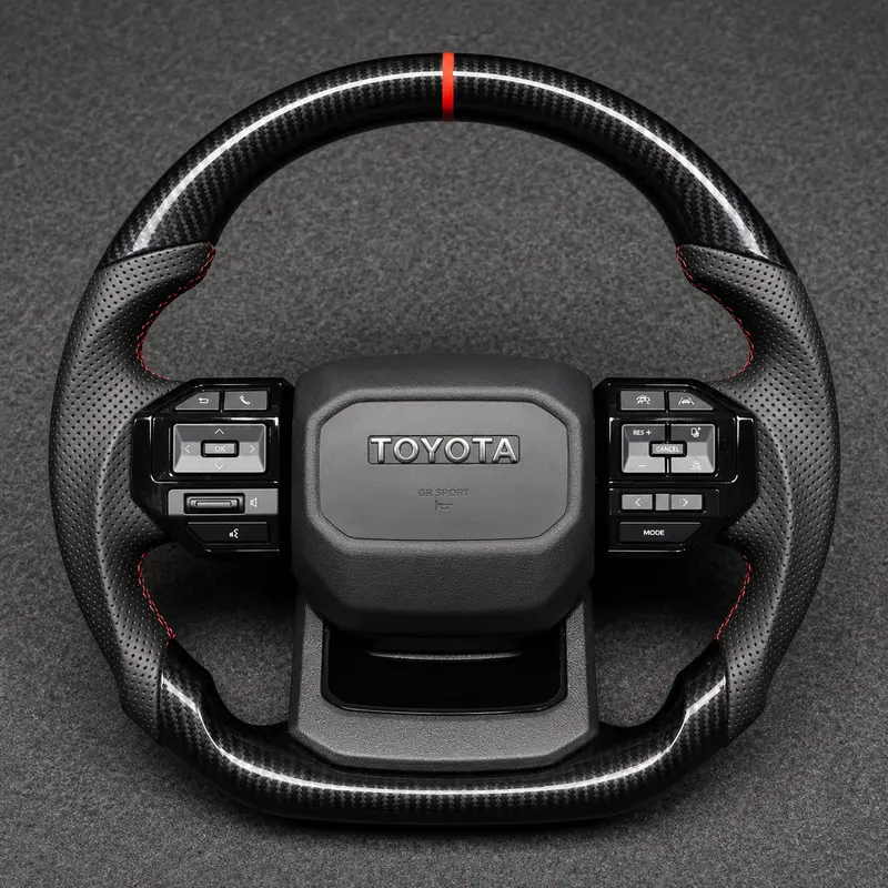 Custom Toyota full series Corolla Camry Crown Prius Supra RAV4 real carbon fiber steering wheel 2017-2024-YINGGENE