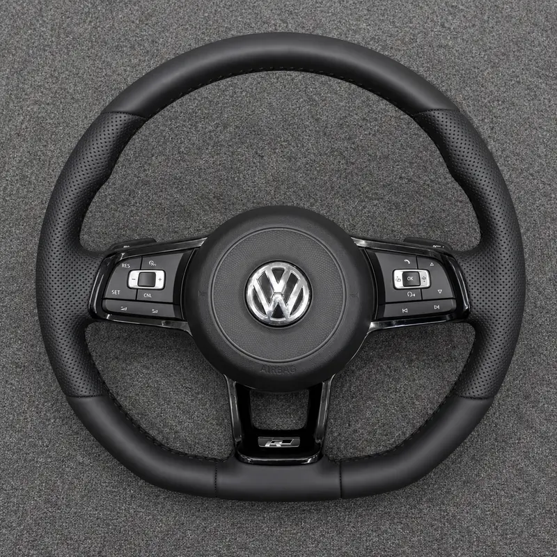 Volkswagen Golf 7 5G1 MQB GTI Golf R 2012-2017 Custom Nappa Genuine Leather Steering Wheel - YINGGENE