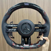 Premium leather replacement steering wheel for Mercedes-Benz, modified auto steering wheel with airbag hub
