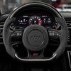 Gloss Carbon Audi RS Style Racing Steering Wheel Perforated Nappa Leather Audi A7 A8 Model Steering Wheel