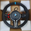 The BMW Alcantara steering wheel is suitable for all BMW models, plug and play, with three color stitching and free global shipping