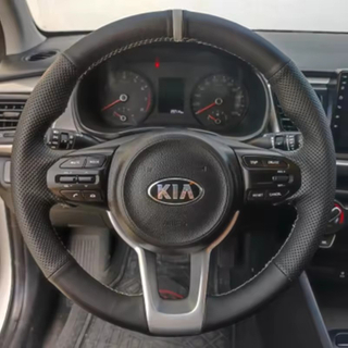 Custom Car Steering Wheel Cover 100% Fit For Kia Rio Rio5 K2 Picanto Morning 2017-2019 Auto Interior Accessories Steering Wrap