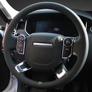 Custom Genuine Leather Car Steering Wheel Braid Cover 100% Fit For Land Rover Range Rover Evoque Discovery 5 Car Accessories