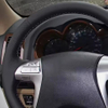Custom Car Steering Wheel Braid Cover Anti slip 100% Fit For Toyota Fortuner Hilux 2012 2013-2015 Car Products Steering Wrap